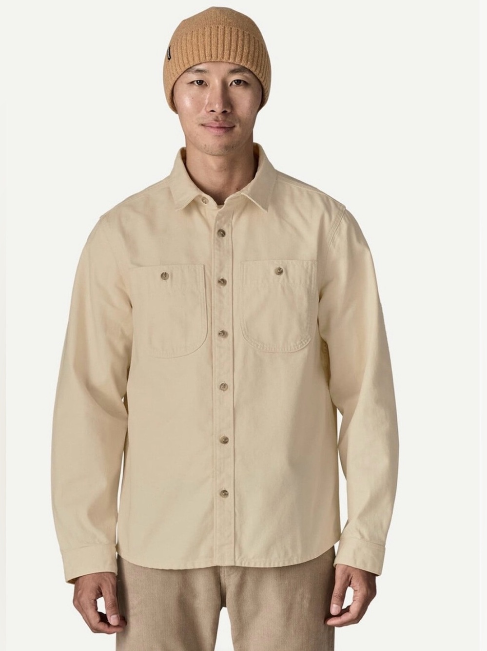 NWT Patagonia Undyed Natural Point Reyes Canvas Shirt Men's Size XL